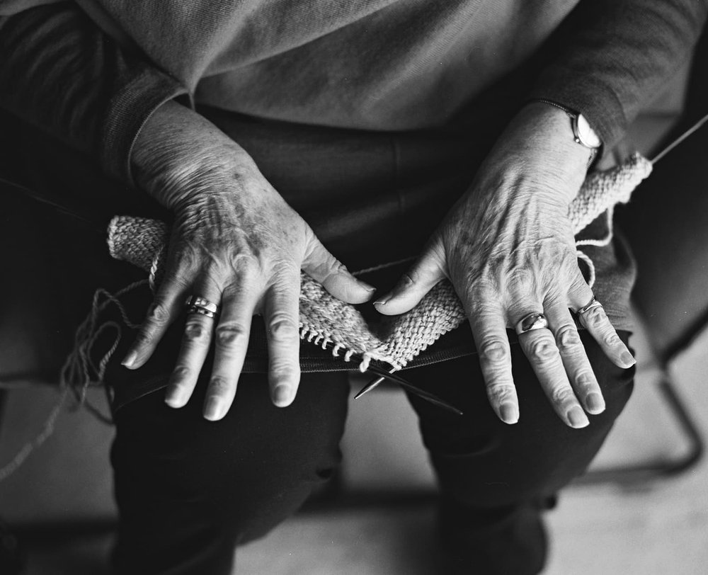 Knitters hands