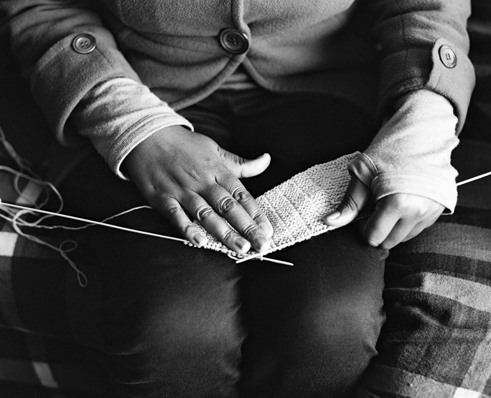 Knitters hands